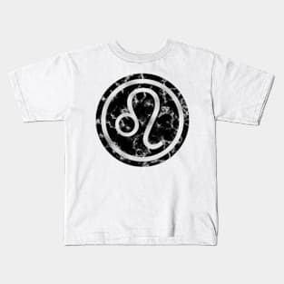 Black Marble Zodiac - Leo Kids T-Shirt